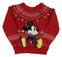 Červený sveter s Mickeym Primark