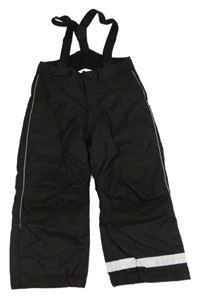 Černé šusťákové oteplovačky s kšandami H&M