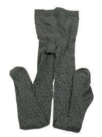 Šedé vzorované punčocháče H&M