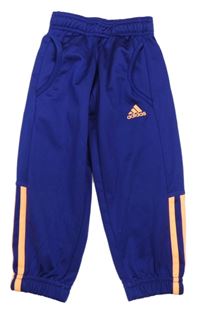 Kobaltově modré sportovní kalhoty s logem Adidas