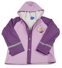 Svetloružová -fialová nepromokavá bunda s Frozen a kapucňou Disney
