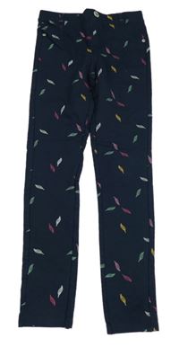 Tmavomodré tregíny s lístky Kids