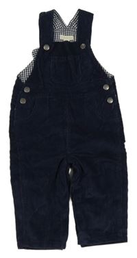 Tmavomodré manšestrové laclové kalhoty Jojo Maman Bébé