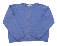 Modrý propínací svetr s bambulkami Next