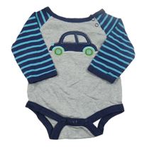 Šedo-pruhované body s autem René Rafé