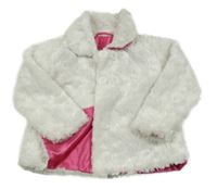 Biely kožušinový podšitý kabát Infinity