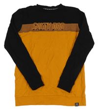 Medovo-černé triko s nápisem Salty Dog