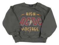 Šedá oversize mikina AC/DC