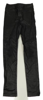 Čierne koženkové tregíny Zara