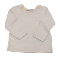 Ružovo-biele pruhované tričko Ergee