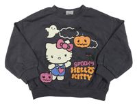 Šedá oversize mikina s Kitty Tu