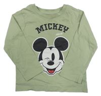 Zelenošedé triko s Mickeym Primark