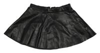 Čierna koženková kolová sukňa H&M