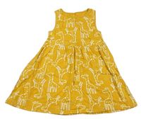 Okrové šaty so žirafami  F&F