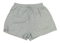 Sivé melírované teplákové kraťasy H&M