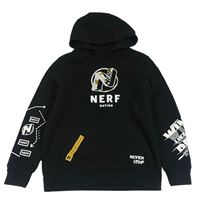 Černá mikina s logem a kapsou a kapucí NERF
