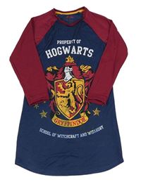 Tmavomodro-vínová noční košile s erbem - Harry Potter character