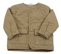 Svetlohnedá prešívaná zateplená bunda F&F