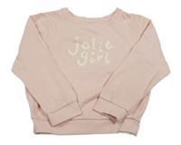 Svetloružová mikina s nápismi ORCHESTRA