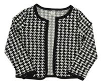 Černo-bílé vzorované bolérko SHEIN