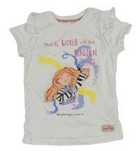 Biele tričko s dívkou a volánikmi George