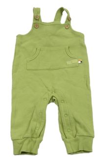 Zelené žebrované laclové tepláky s kapsou loud + proud