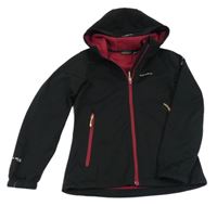 Černá softshellová bunda s logem a kapucí ICEPEAK