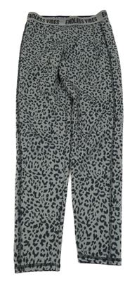 Sivo-čierne vzorované športové legíny s nápismi George