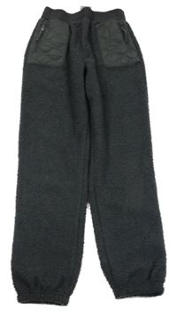 Nové - tmavošedé huňaté kalhoty PRIMARK