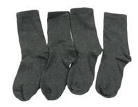 2x - Tmavošedé melírované ponožky vel. 27-31