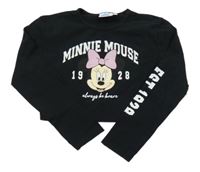 Čierne crop tričko s Minnie Disney