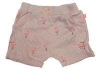 Světlerůžové kraťasy s plameňáky a srdíčky STACCATO