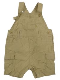 Béžové cargo plátěné laclové kraťasy Mothercare