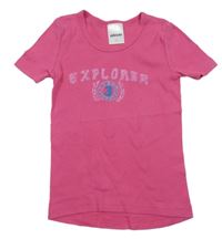 Tmavoružové tričko s nápisom a číslom alive