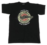 Černé tričko s autem a nápisy B&C