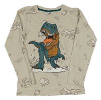 Svetlobéžové tričko s dinosaurom dopodopo