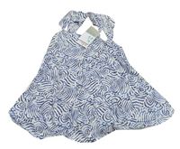 Bielo-modré vzorované ľahké šaty Primark
