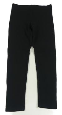 Černé žebrované legíny H&M
