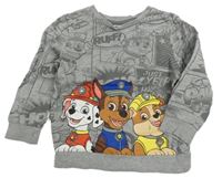 Sivá melírovaná mikina s Paw Patrol C&A