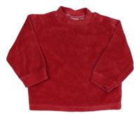 Malinová zamatová mikina NKD