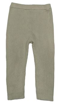 Béžové žebrované pletené tepláky George