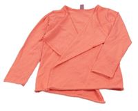 Neónově korálový zavinovací sveter Dopodopo