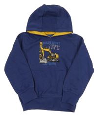 Tmavomodrá mikina s bágrom a kapucňou Kiki&Koko