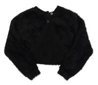 Čierne chlpaté svetrové prepínaci bolerko F&F