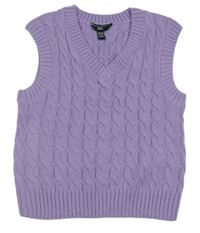 Levandulová svetrová crop vesta New Look