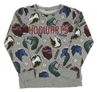 Sivá melírovaná mikina so zvířaty - Harry Potter