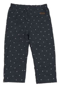 Tmavomodré melírované bodkovaná é capri legíny Yigga