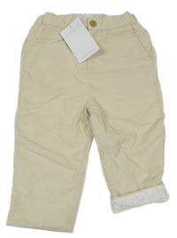 Nové - Béžové manšestrové podšité kalhoty The Little White Company