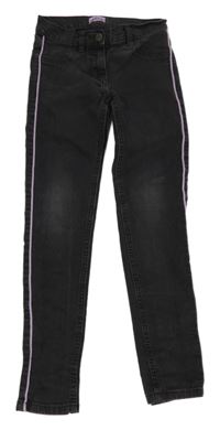 Antracitové skinny rifle s pruhom Alive