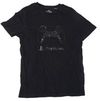 Čierne tričko s ovladačem - PlayStation H&M